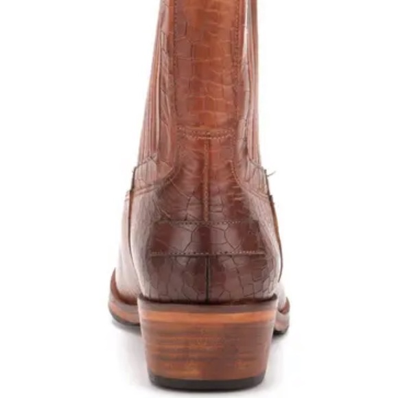 NEW Vintage Foundry Brown Leather Bootie Boots - Picture 5 of 5